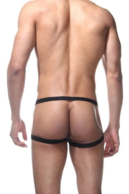 La Blinque Erkek Erotik Siyah Deri Çamaşır 15423 - Siyah