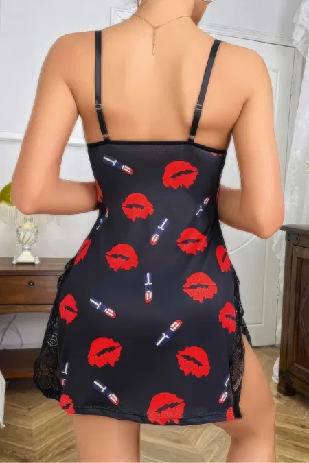Dantel Desenli Tek Parça Body Jesica Bella 15051 - Siyah