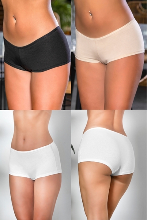 Pamuklu Boxer Külot (karişik) Siyah-beyaz-ten Gallipoli 2963