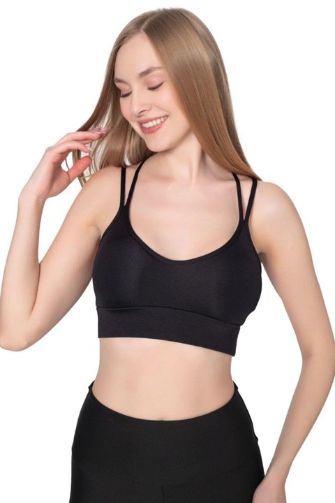 Anı Pedli Çapraz Askılı Toparlayıcı Spor Crop Büstiyer Anı 4001 - Görsel 3