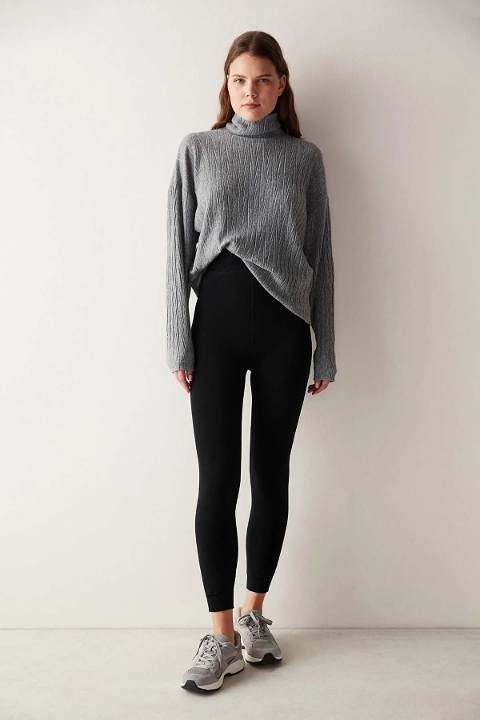 Termal Yumuşak Dokulu Tayt Penti 8901933236480 - Siyah