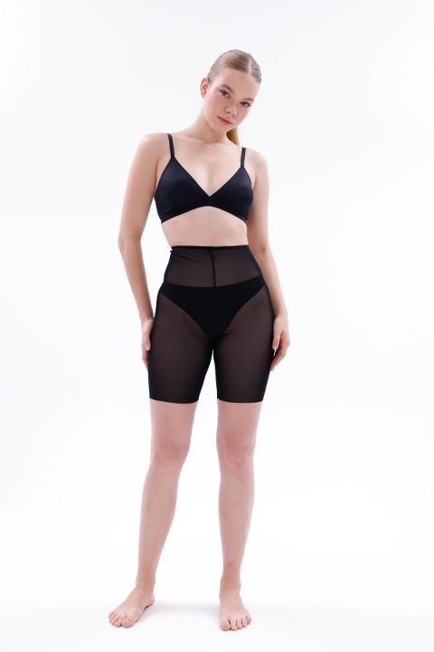 Lazer Dikişli Yüksek Bel Boxer Korse Emay 2705