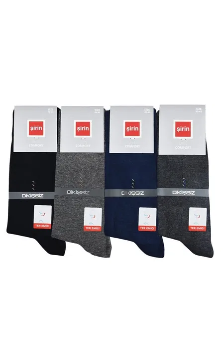 Ter Emici Dikişsiz Erkek Soket Çorap 12'li Şirin 7280-5 - Asorti