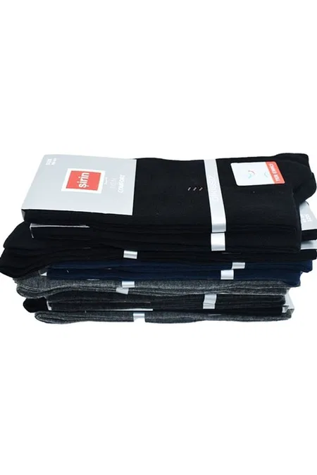 Ter Emici Dikişsiz Erkek Soket Çorap 12'li Şirin 7280-5 - Asorti