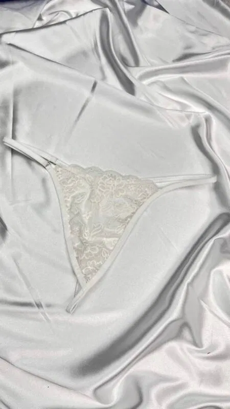 Transparan Dantel Tanga Külot Venlisa V6500 - Beyaz
