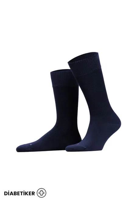 Unisex Diyabetik Bambu Soket Çorap Mısırlı UMDK000021 - Siyah