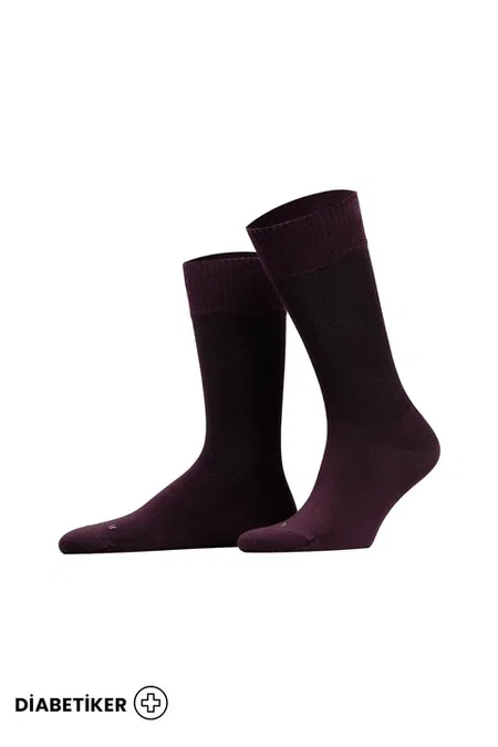 Unisex Diyabetik Bambu Soket Çorap Mısırlı UMDK000021 - Siyah