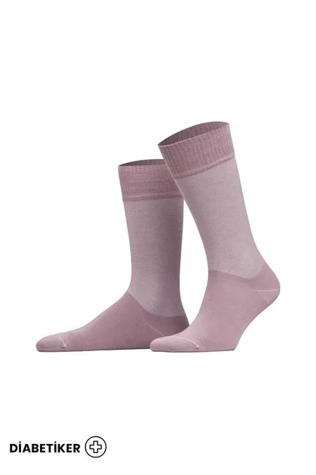 Unisex Diyabetik Bambu Soket Çorap Mısırlı UMDK000021 - Siyah