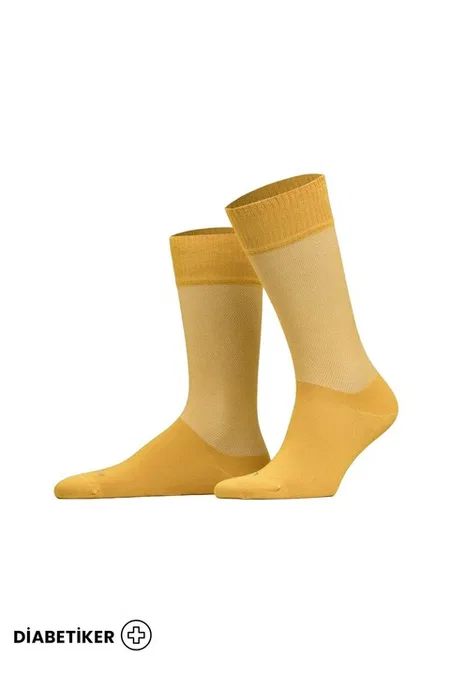 Unisex Diyabetik Bambu Soket Çorap Mısırlı UMDK000021 - Siyah