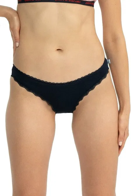 Kadın Bordo Lacivert Baskılı Pamuklu 3'lü Slip Külot Us. POLO Assn. 66431 - Görsel