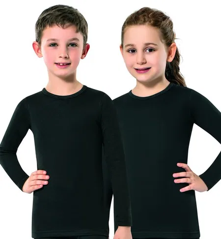 Uzun Kollu Unisex Çocuk Termal Body Kota 2005 - Siyah