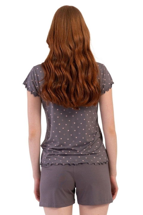 Viskon Şortlu Kısa Kol Pijama Takımı Vienetta 409290 - 2