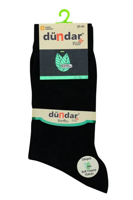 Yazlık İnce 12'li Bambu Erkek Çorap 37-41 Dündar 5640_1 - Siyah