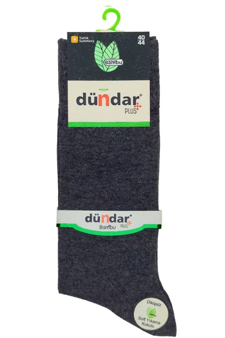 Yazlık İnce 12'li Bambu Erkek Çorap 40-44 Dündar 5534-1 - Antrasit